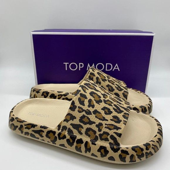 TOP Moda Shoes - Top Moda Leopard Print Flip Flops